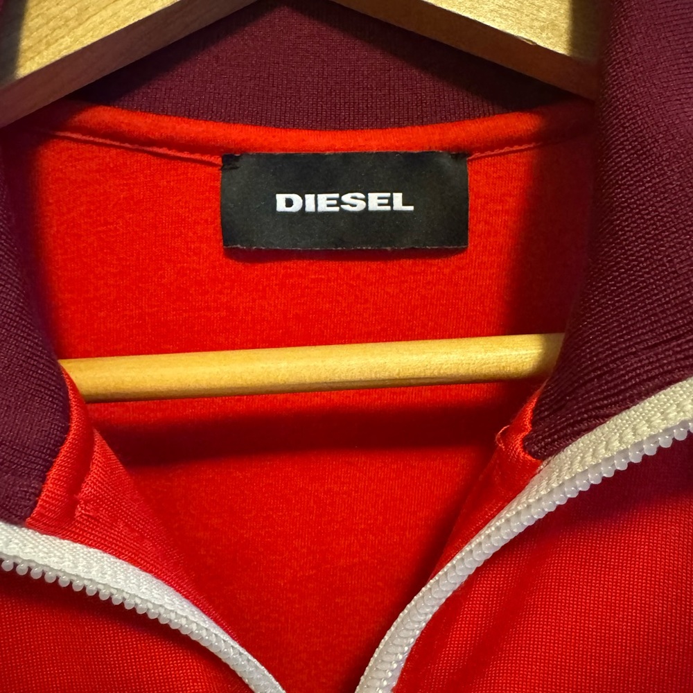 Diesel Men’s Red Track Jacket with DDDL logo size L - Picture 2 of 10